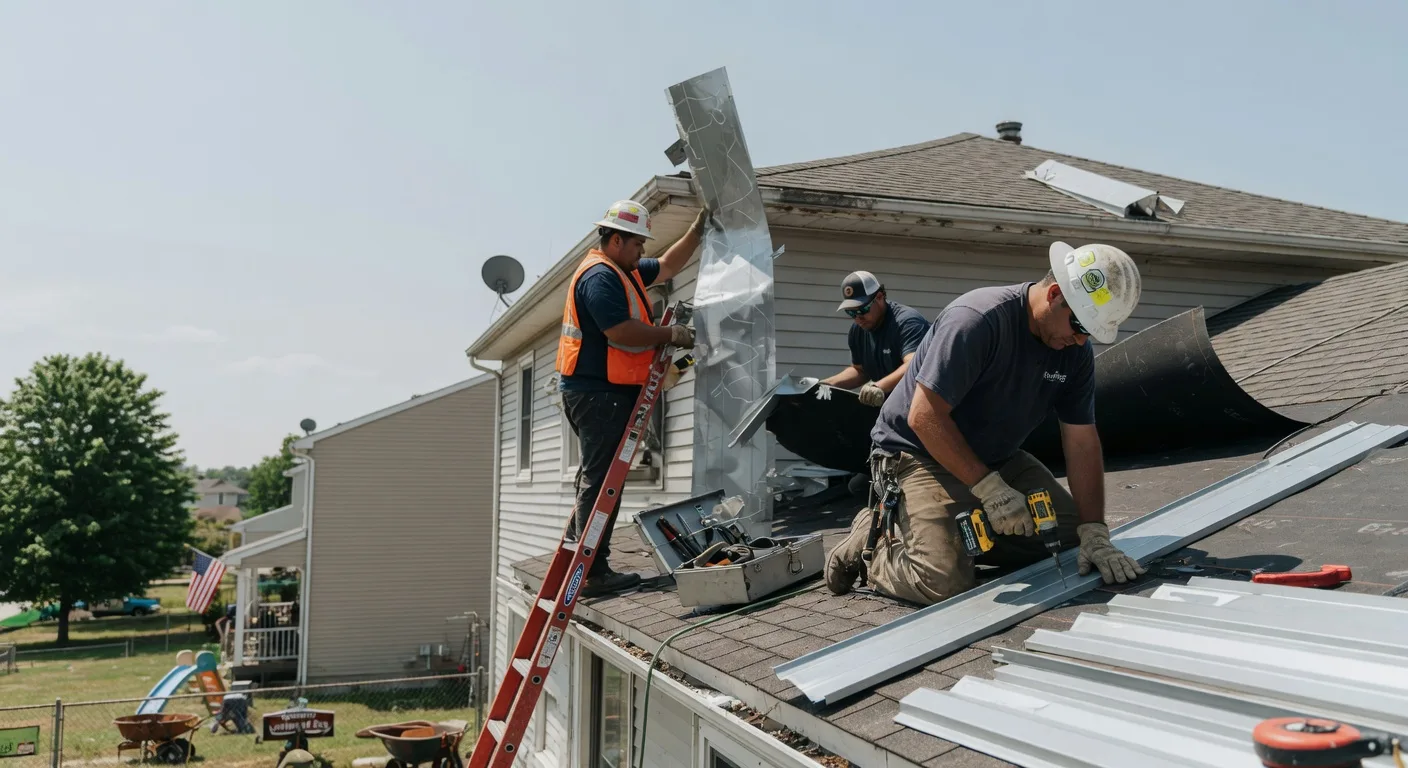 Storm Damage Metal Roof Repair in Kalona, IA